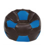 Fotoliu puf Extra Ball - imitatie piele - maro/albastru Fotoliu puf Extra Ball - imitatie piele - maro/albastru
