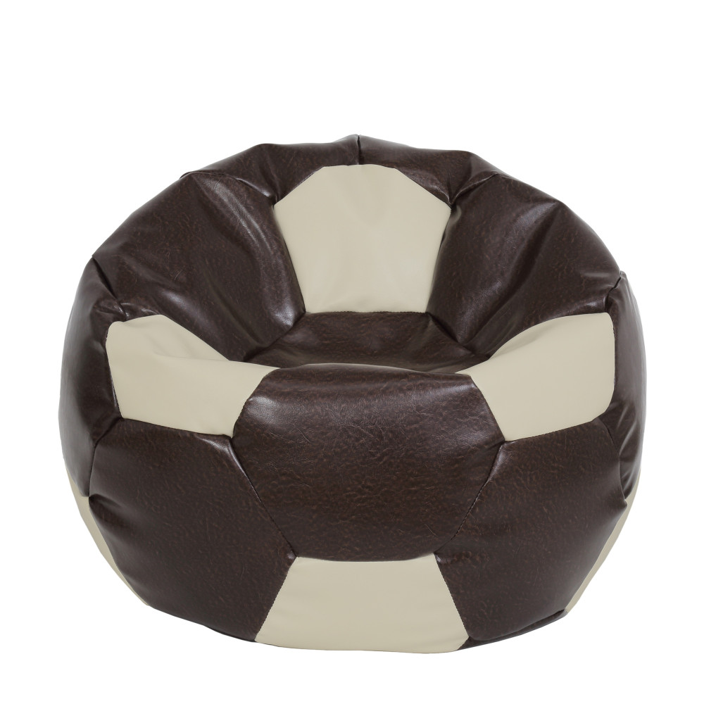 Fotoliu puf Extra Ball - imitatie piele - maro/crem Fotoliu puf Extra Ball - imitatie piele - maro/crem