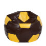 Fotoliu puf Extra Ball - imitatie piele - maro/galben Fotoliu puf Extra Ball - imitatie piele - maro/galben