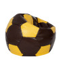 Fotoliu puf Extra Ball - imitatie piele - maro/galben Fotoliu puf Extra Ball - imitatie piele - maro/galben