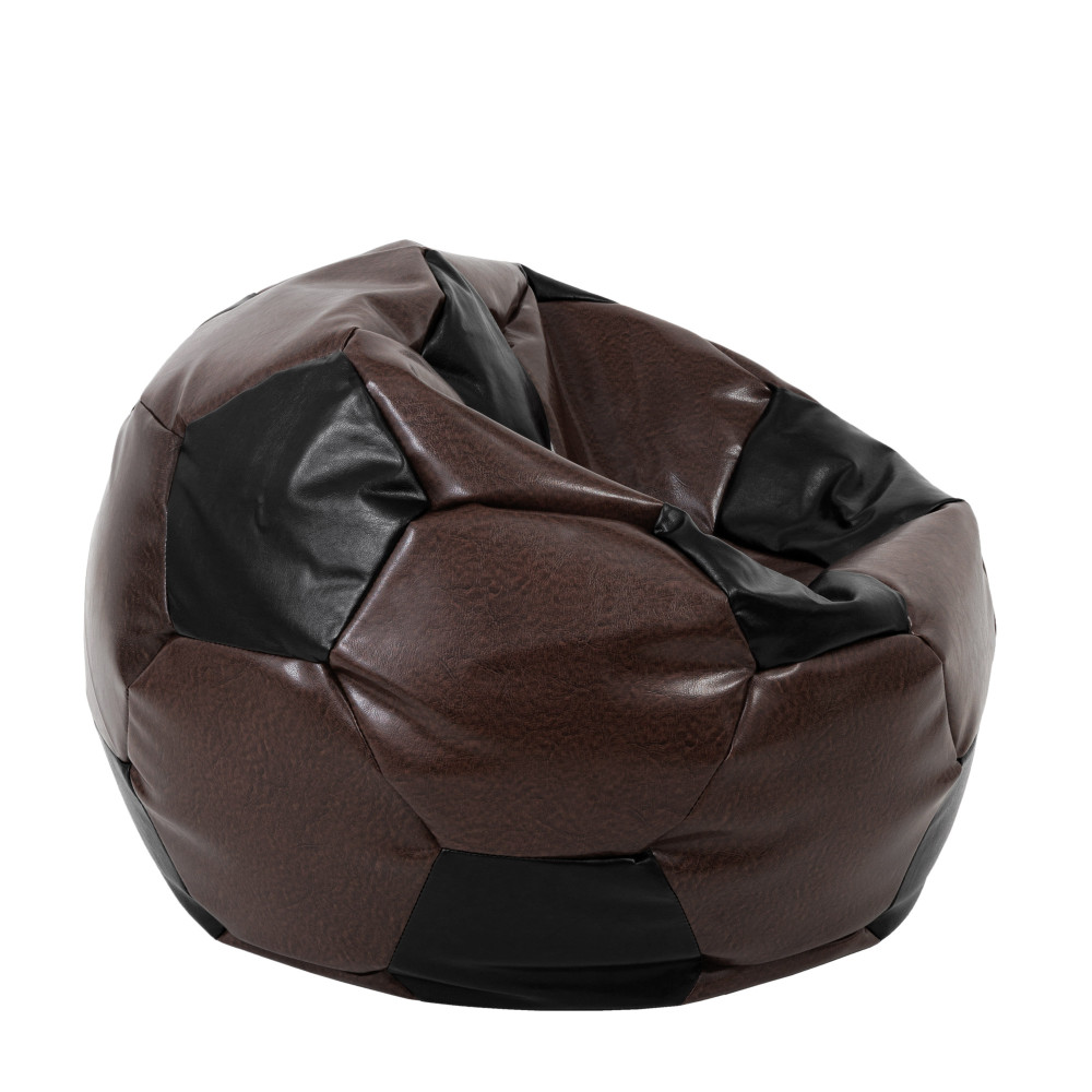 Fotoliu puf Extra Ball - imitatie piele - maro/negru Fotoliu puf Extra Ball - imitatie piele - maro/negru