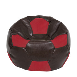 Fotoliu puf Extra Ball - imitatie piele - maro/rosu Fotoliu puf Extra Ball - imitatie piele - maro/rosu