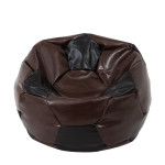 Fotoliu puf Extra Ball - imitatie piele - maro/wenge