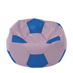 Fotoliu puf Extra Ball - imitatie piele - mov/albastru