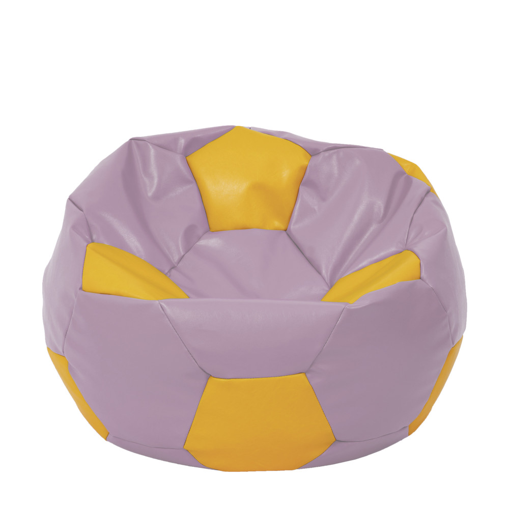 Fotoliu puf Extra Ball - imitatie piele - mov/galben Fotoliu puf Extra Ball - imitatie piele - mov/galben