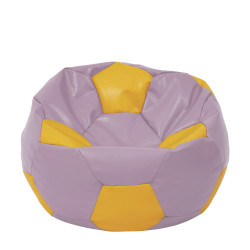 Fotoliu puf Extra Ball - imitatie piele - mov/galben Fotoliu puf Extra Ball - imitatie piele - mov/galben