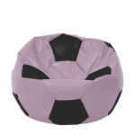Fotoliu puf Extra Ball - imitatie piele - mov/negru