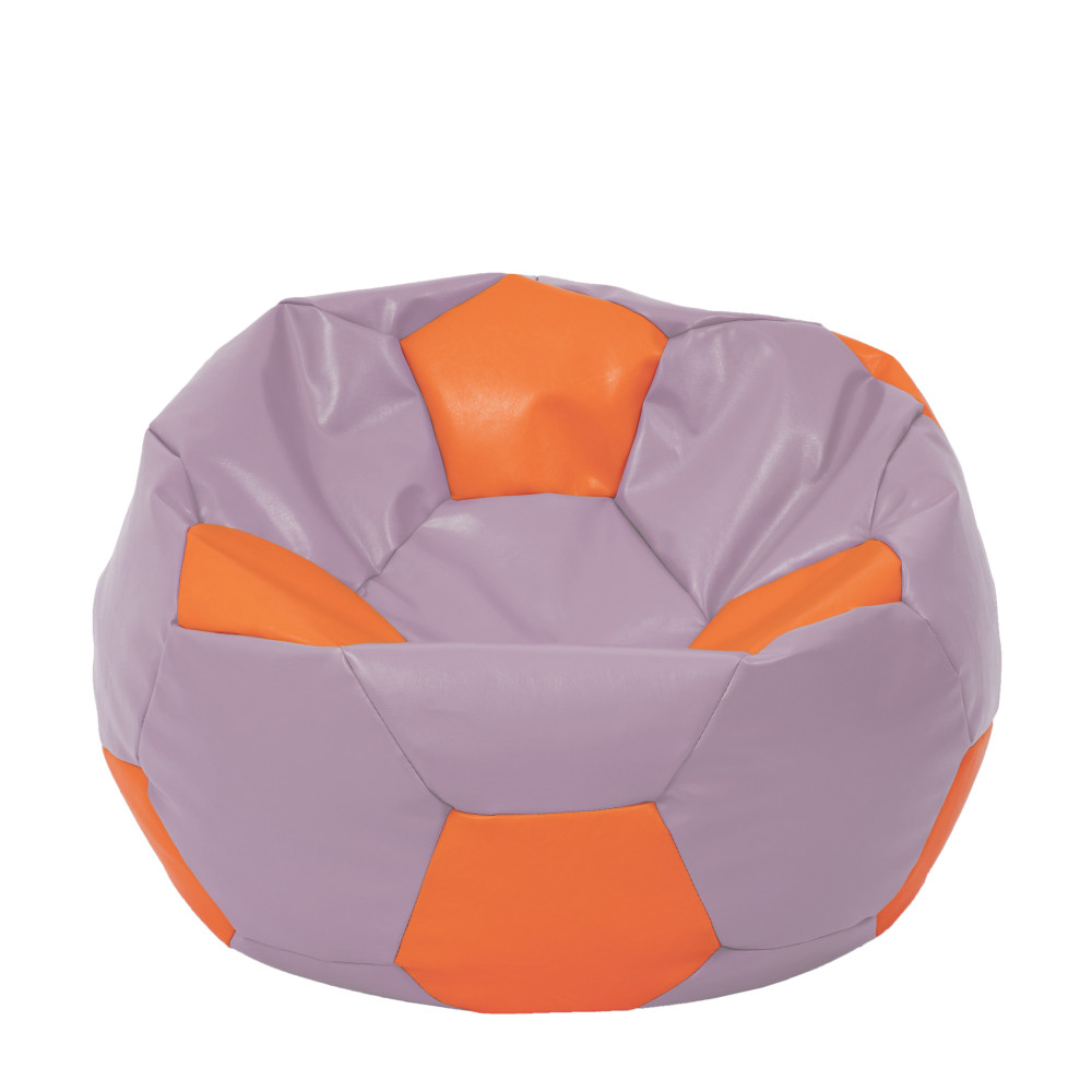 Fotoliu puf Extra Ball - imitatie piele - mov/portocaliu Fotoliu puf Extra Ball - imitatie piele - mov/portocaliu