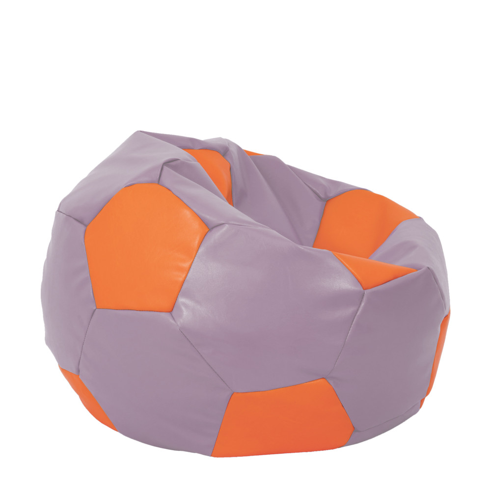 Fotoliu puf Extra Ball - imitatie piele - mov/portocaliu Fotoliu puf Extra Ball - imitatie piele - mov/portocaliu
