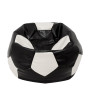 Fotoliu puf Extra Ball - imitatie piele - negru/alb Fotoliu puf Extra Ball - imitatie piele - negru/alb