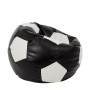 Fotoliu puf Extra Ball - imitatie piele - negru/alb Fotoliu puf Extra Ball - imitatie piele - negru/alb