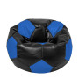 Fotoliu puf Extra Ball - imitatie piele - negru/albastru Fotoliu puf Extra Ball - imitatie piele - negru/albastru