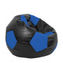 Fotoliu puf Extra Ball - imitatie piele - negru/albastru Fotoliu puf Extra Ball - imitatie piele - negru/albastru