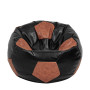 Fotoliu puf Extra Ball - imitatie piele - negru/coniac Fotoliu puf Extra Ball - imitatie piele - negru/coniac