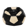 Fotoliu puf Extra Ball - imitatie piele - negru/crem Fotoliu puf Extra Ball - imitatie piele - negru/crem