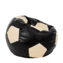 Fotoliu puf Extra Ball - imitatie piele - negru/crem Fotoliu puf Extra Ball - imitatie piele - negru/crem