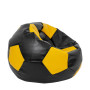 Fotoliu puf Extra Ball - imitatie piele - negru/galben Fotoliu puf Extra Ball - imitatie piele - negru/galben