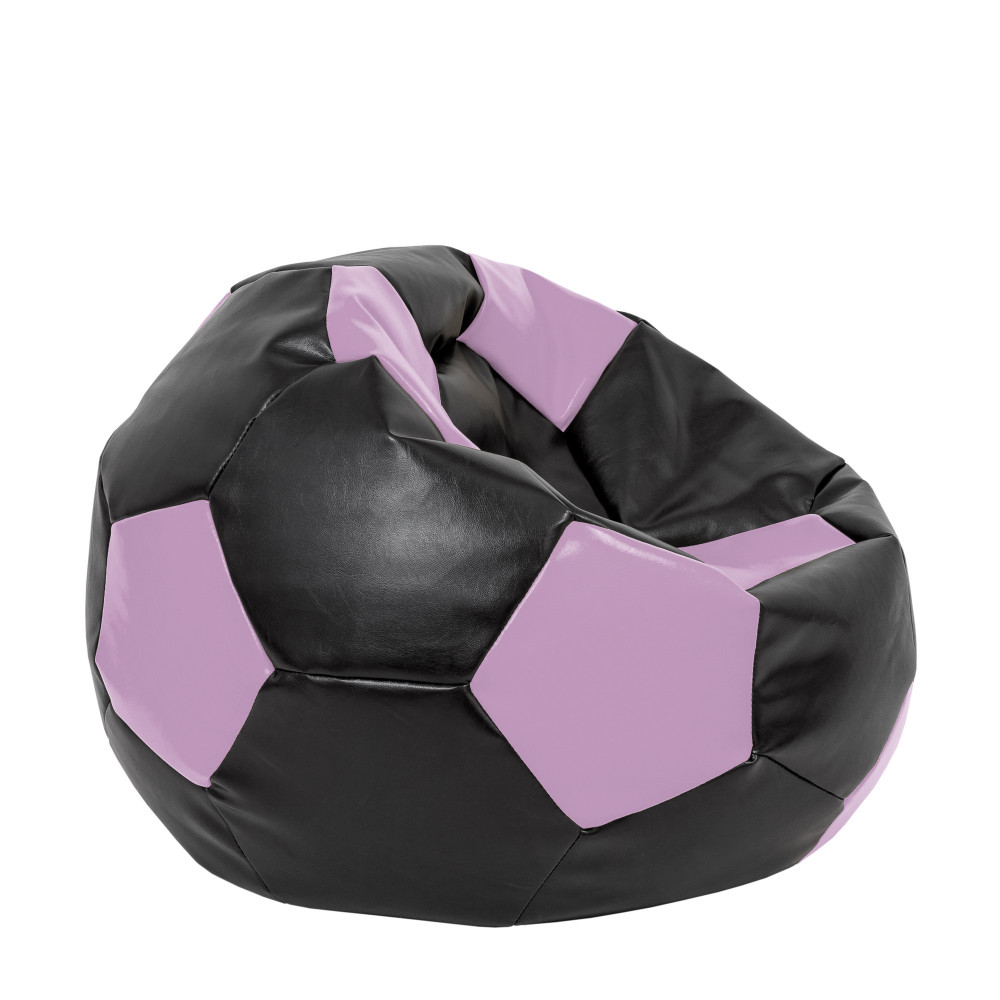 Fotoliu puf Extra Ball - imitatie piele - negru/mov Fotoliu puf Extra Ball - imitatie piele - negru/mov