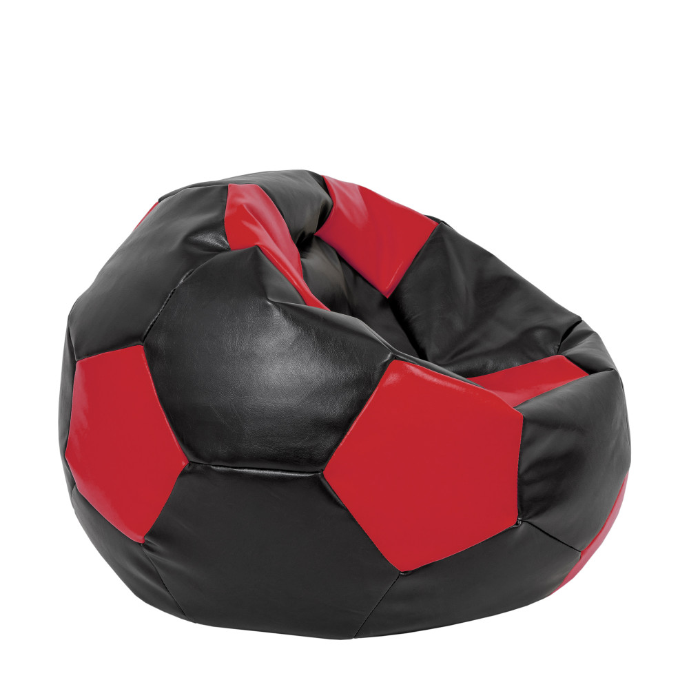 Fotoliu puf Extra Ball - imitatie piele - negru/rosu Fotoliu puf Extra Ball - imitatie piele - negru/rosu