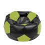 Fotoliu puf Extra Ball - imitatie piele - negru/verde Fotoliu puf Extra Ball - imitatie piele - negru/verde