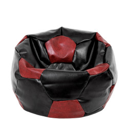 Fotoliu puf Extra Ball - imitatie piele - negru/bordo Fotoliu puf Extra Ball - imitatie piele - negru/bordo