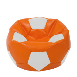 Fotoliu puf Extra Ball - imitatie piele - portocaliu/alb Fotoliu puf Extra Ball - imitatie piele - portocaliu/alb