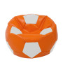 Fotoliu puf Extra Ball - imitatie piele - portocaliu/alb Fotoliu puf Extra Ball - imitatie piele - portocaliu/alb