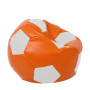 Fotoliu puf Extra Ball - imitatie piele - portocaliu/alb Fotoliu puf Extra Ball - imitatie piele - portocaliu/alb