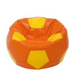 Fotoliu puf Extra Ball - imitatie piele - portocaliu/galben Fotoliu puf Extra Ball - imitatie piele - portocaliu/galben