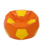 Fotoliu puf Extra Ball - imitatie piele - portocaliu/galben Fotoliu puf Extra Ball - imitatie piele - portocaliu/galben