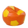 Fotoliu puf Extra Ball - imitatie piele - portocaliu/galben Fotoliu puf Extra Ball - imitatie piele - portocaliu/galben