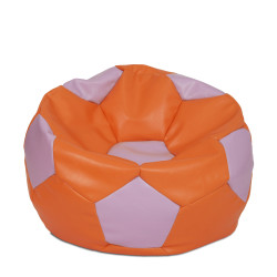 Fotoliu puf Extra Ball - imitatie piele - portocaliu/mov Fotoliu puf Extra Ball - imitatie piele - portocaliu/mov