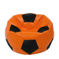 Fotoliu puf Extra Ball - imitatie piele - portocaliu/negru Fotoliu puf Extra Ball - imitatie piele - portocaliu/negru