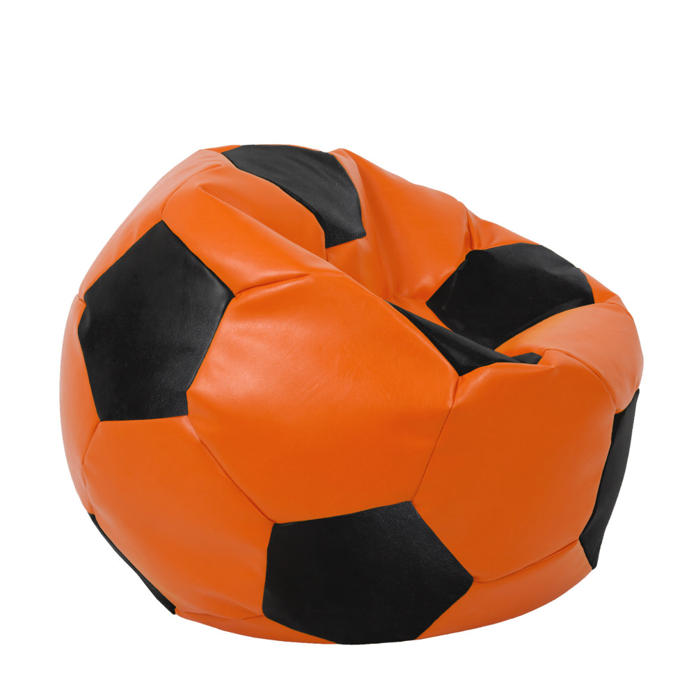 Fotoliu puf Extra Ball - imitatie piele - portocaliu/negru Fotoliu puf Extra Ball - imitatie piele - portocaliu/negru