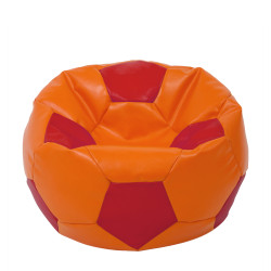 Fotoliu puf Extra Ball - imitatie piele - portocaliu/rosu Fotoliu puf Extra Ball - imitatie piele - portocaliu/rosu