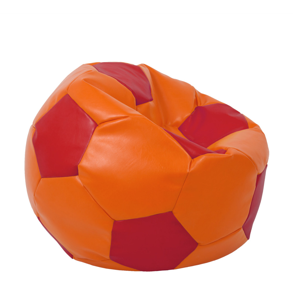 Fotoliu puf Extra Ball - imitatie piele - portocaliu/rosu Fotoliu puf Extra Ball - imitatie piele - portocaliu/rosu
