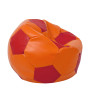 Fotoliu puf Extra Ball - imitatie piele - portocaliu/rosu Fotoliu puf Extra Ball - imitatie piele - portocaliu/rosu