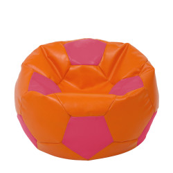 Fotoliu puf Extra Ball - imitatie piele - portocaliu/roz Fotoliu puf Extra Ball - imitatie piele - portocaliu/roz