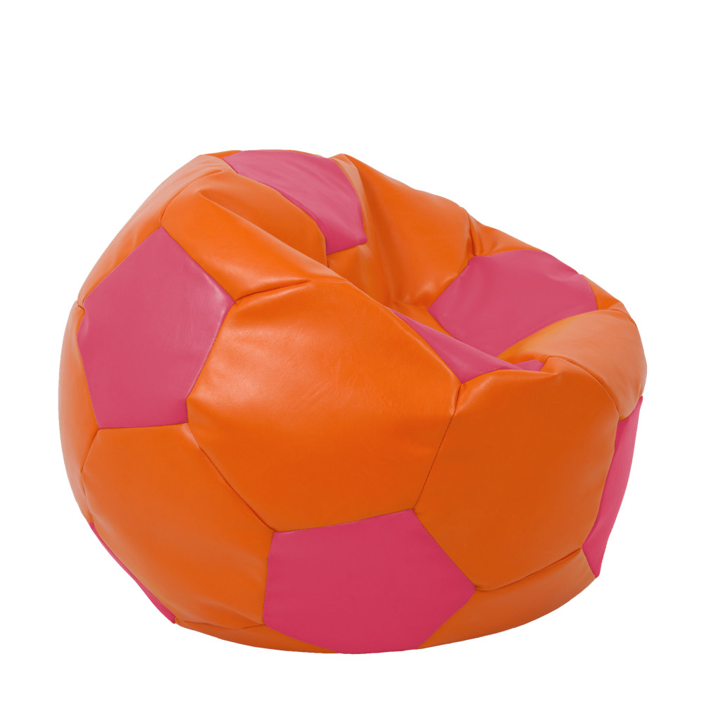 Fotoliu puf Extra Ball - imitatie piele - portocaliu/roz Fotoliu puf Extra Ball - imitatie piele - portocaliu/roz