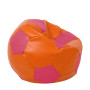 Fotoliu puf Extra Ball - imitatie piele - portocaliu/roz Fotoliu puf Extra Ball - imitatie piele - portocaliu/roz