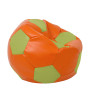 Fotoliu puf Extra Ball - imitatie piele - portocaliu/verde Fotoliu puf Extra Ball - imitatie piele - portocaliu/verde