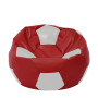 Fotoliu puf Extra Ball - imitatie piele - rosu/alb Fotoliu puf Extra Ball - imitatie piele - rosu/alb