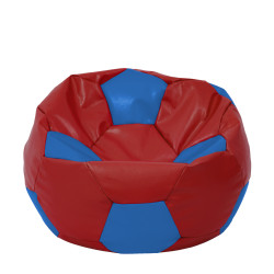 Fotoliu puf Extra Ball - imitatie piele - rosu/albastru Fotoliu puf Extra Ball - imitatie piele - rosu/albastru