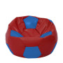 Fotoliu puf Extra Ball - imitatie piele - rosu/albastru Fotoliu puf Extra Ball - imitatie piele - rosu/albastru