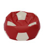 Fotoliu puf Extra Ball - imitatie piele - rosu/crem Fotoliu puf Extra Ball - imitatie piele - rosu/crem