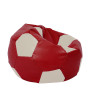 Fotoliu puf Extra Ball - imitatie piele - rosu/crem Fotoliu puf Extra Ball - imitatie piele - rosu/crem