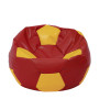 Fotoliu puf Extra Ball - imitatie piele - rosu/galben Fotoliu puf Extra Ball - imitatie piele - rosu/galben