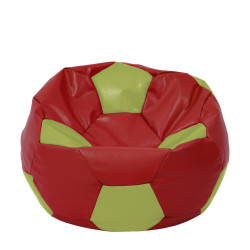 Fotoliu puf Extra Ball - imitatie piele - rosu/verde Fotoliu puf Extra Ball - imitatie piele - rosu/verde