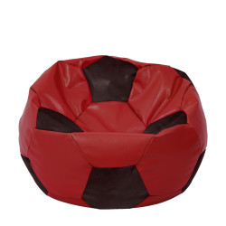 Fotoliu puf Extra Ball - imitatie piele - rosu/wenge Fotoliu puf Extra Ball - imitatie piele - rosu/wenge