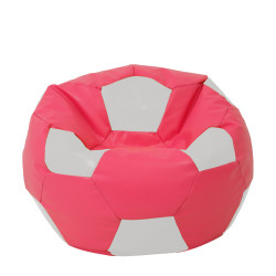 Fotoliu puf Extra Ball - imitatie piele - roz/alb Fotoliu puf Extra Ball - imitatie piele - roz/alb